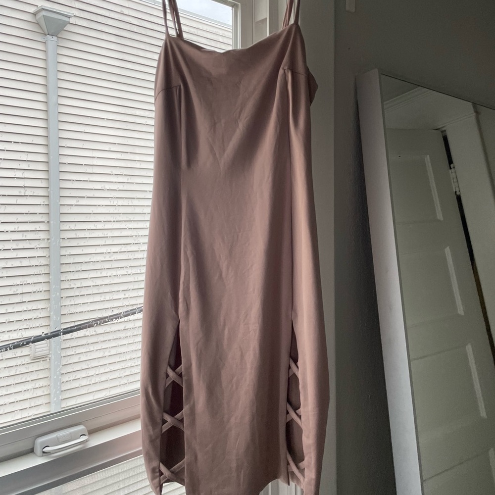 SEEK the Label Taupe Bodycon Dress